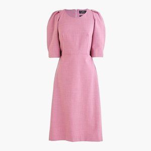 J. Crew Puff-sleeve Wool Sheath Dress